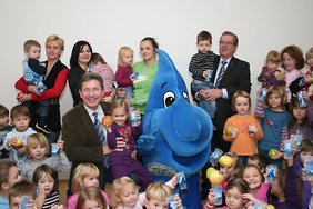 „Tropfi“ zu Besuch im Kindergarten Oggau