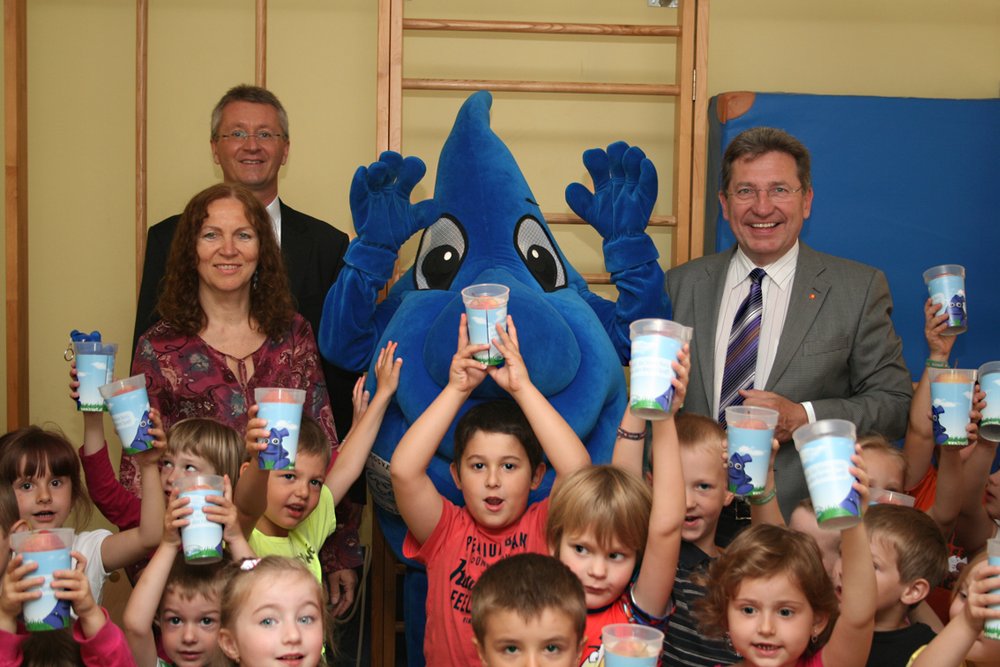 „Tropfi“ zu Besuch im Kindergarten Nickelsdorf