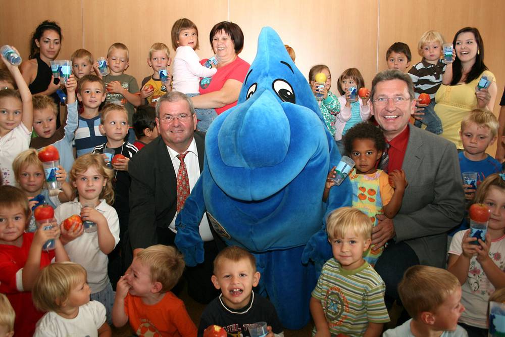 "Tropfi" besucht Kindergärten in Donnerskirchen und Eisenstadt